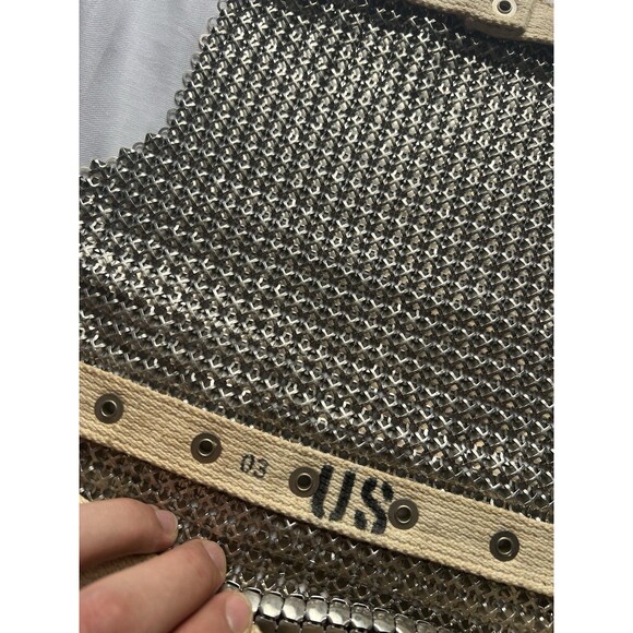 RARE VINTAGE CHAIN MAIL BUTCHER MEAT CUTTER APRON STEAM PUNK AUTHENTIC WW1 - Picture 9 of 13